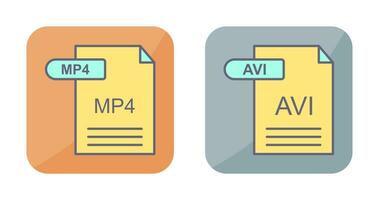 MP4 and AVI  Icon vector