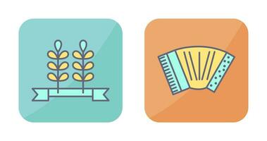 Accordion a d Wheat Icon vector