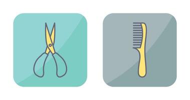 Scissor and Comb Icon vector