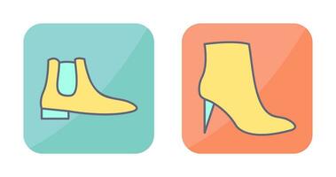 Men Boots and high heels Icon vector