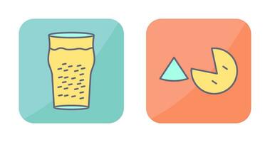 Pint of Beer and Pie Icon vector