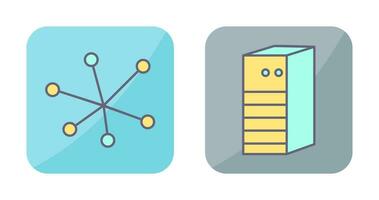 Internet and Server Network Icon vector