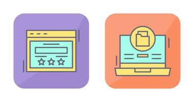 Rating and Data Storage Icon vector