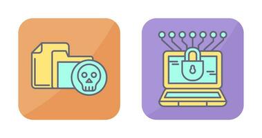 Infected File and Money Hacking Icon vector