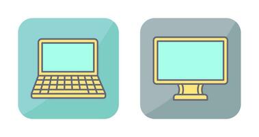 Laptop and Lcd  Icon vector