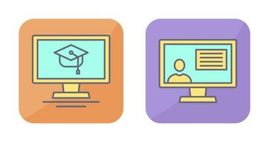 Online Course and distance Icon vector