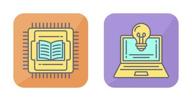 Cpu and Lamp Icon vector