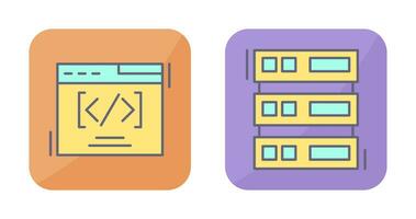 Web Coding ND Server Icon vector
