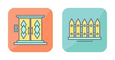 Door and Fence Icon vector