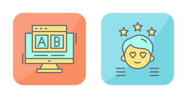 AB Testing and Ux Review Icon vector