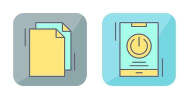 Copy and Power Icon vector