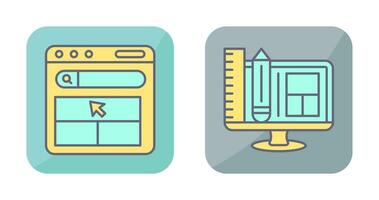 Website and Web Design Icon vector