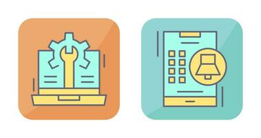 Alarm and Web Development Icon vector