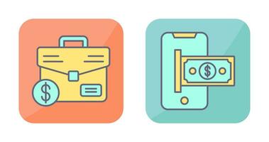 Suitcase and Smartphone Icon vector