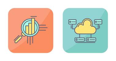 Business Analytics and Cloud Database Icon vector