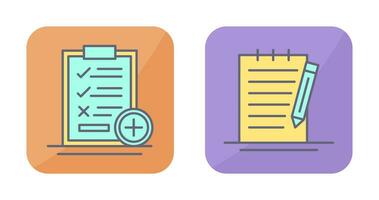 Medical Examination List and Check Up List Icon vector