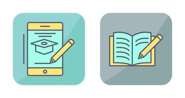 Online Course and Write Icon vector