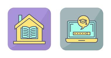 Digital Learning and Homeschooling Icon vector