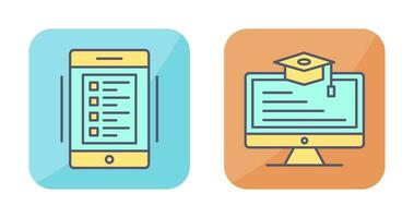 Online Test and Online Learning Icon vector