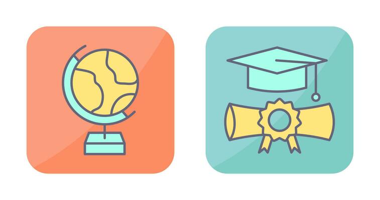 Globe and Graduation Icon
