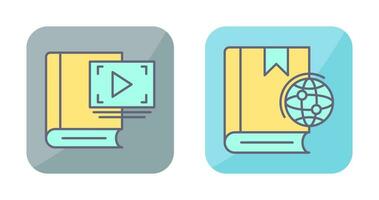 Video Recorder and Globel Icon vector