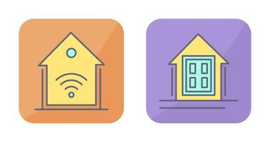 Smart Home and Window Icon vector