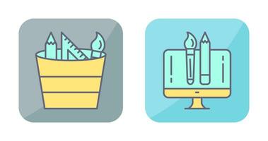 graphic tools and creative design Icon vector