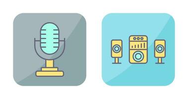 Microphone and Sound System Icon vector