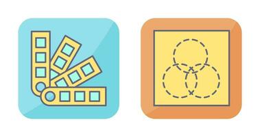 pantone and intersection Icon vector