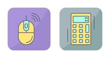 Calculator and Mouse Icon vector