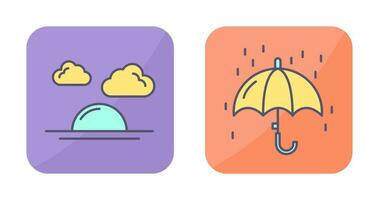 Sunshine and Raining Icon vector