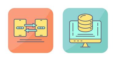 Data Synchronization and Data Storage Icon vector