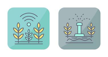 Wheat and Sprinkler Icon vector