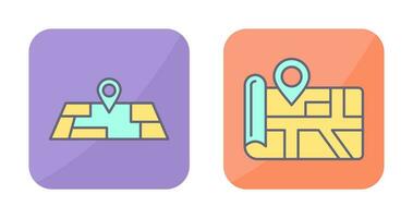 Map and Map Icon vector