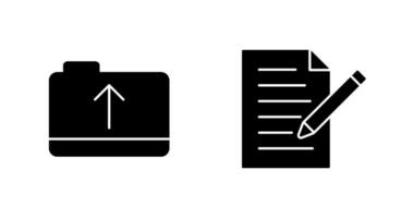 folder and edit document  Icon vector