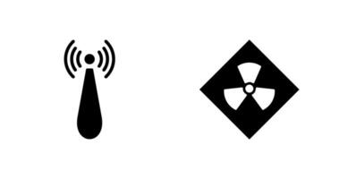 non ionizing radiation and radiation Icon vector