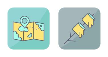 Map and Marshmallows Icon vector