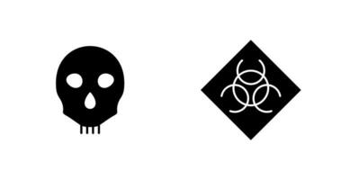 danger and biological hazard  Icon vector