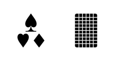 card suits and card backward Icon vector