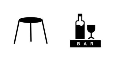 stool and bar sign Icon vector