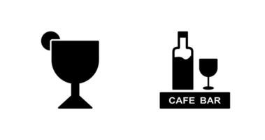 bebidas café y Jerez icono vector