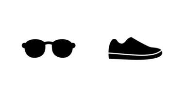 Sunglasses and Shoe Icon vector