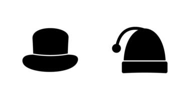 sombrero y Navidad icono vector