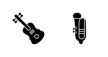 Violin and Tuba Icon vector