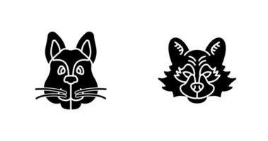 Squirrel and Raccoon Icon vector