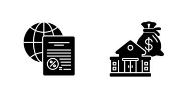 Global and Mortgage Icon vector