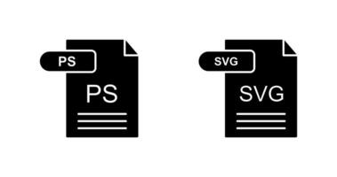 PD y svg icono vector