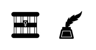 Jail and Inkwell Icon vector