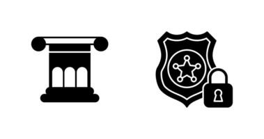 Shield and Hard Drive Icon vector