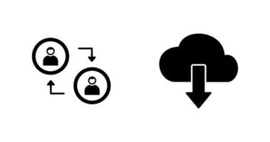 Bar Chat and Zoom In Icon vector
